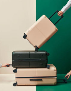 Black & Neutral July Luggage Stacked